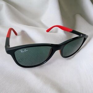 Ray-Ban Kids Jr Sunglasses RJ 9077S Black Red with Soft Case